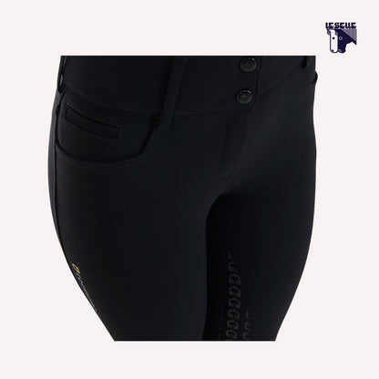 PANTALONI EQUESTRO VITA ALTA - NERO