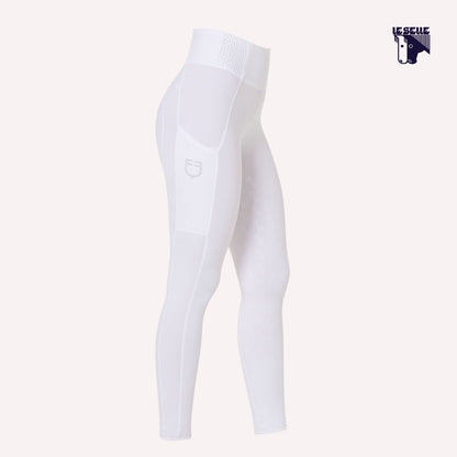 LEGGINGS EQUESTRO CON STRASS - BIANCO