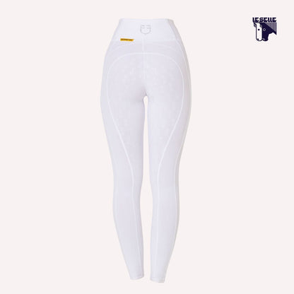 LEGGINGS EQUESTRO CON STRASS - BIANCO