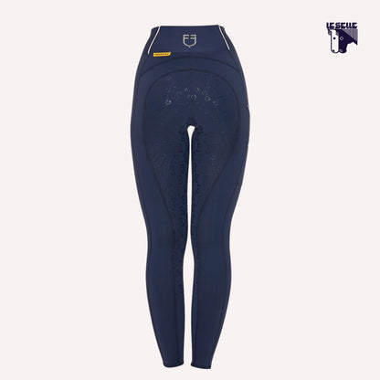 LEGGINGS EQUESTRO CON STRASS - BLU