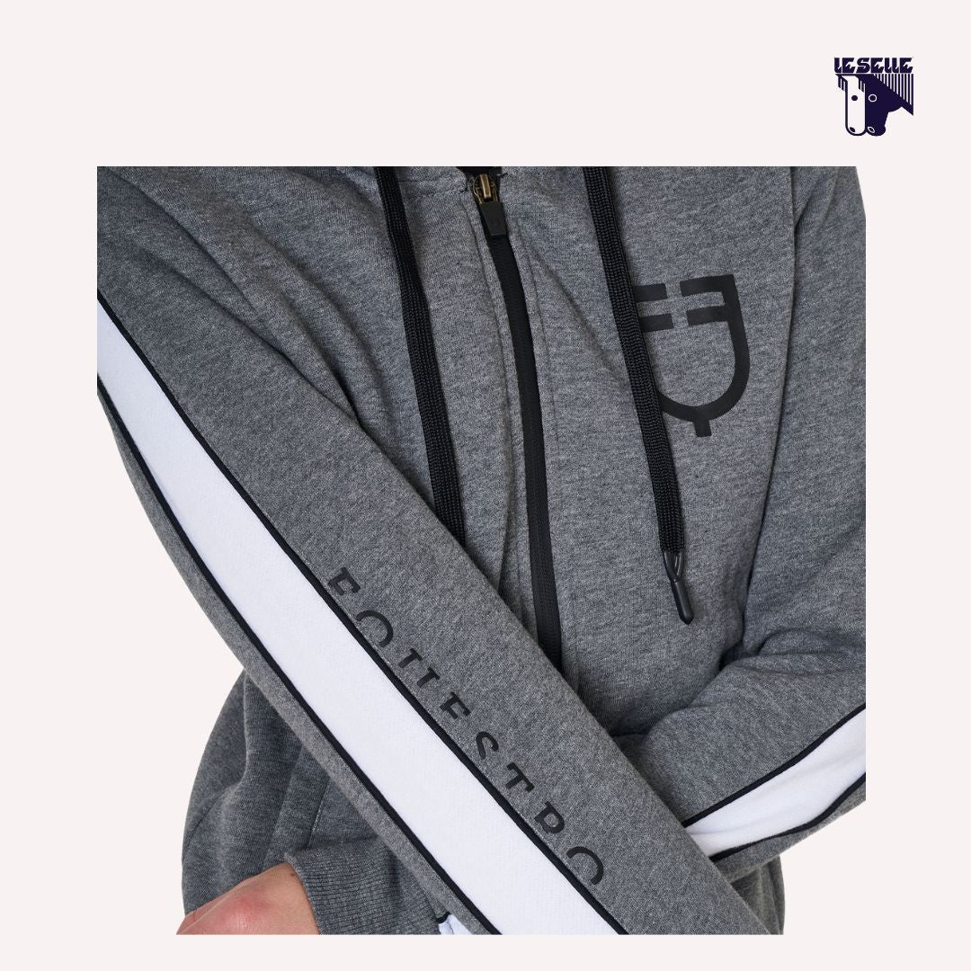 FELPA EQUESTRO CLASSIC - GRIGIO MELANGE