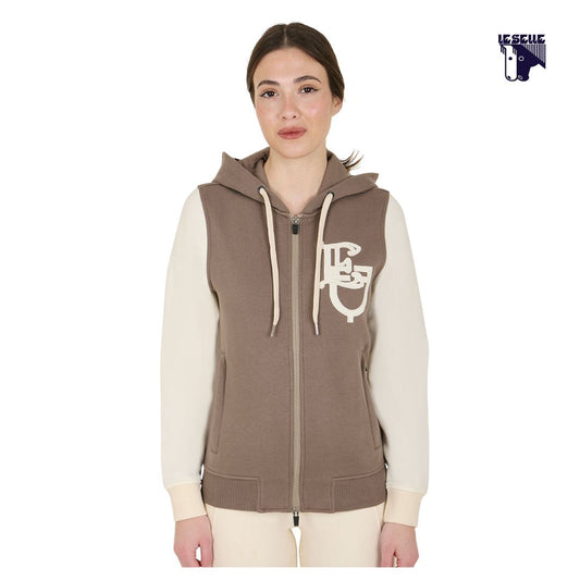 FELPA EQUESTRO BICOLOR - FANGO