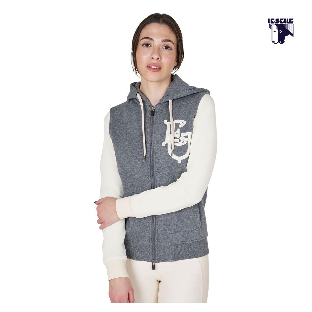 FELPA EQUESTRO BICOLOR - GRIGIO