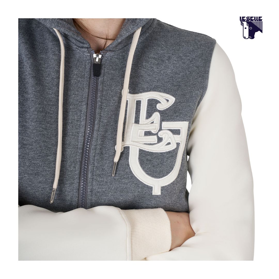 FELPA EQUESTRO BICOLOR - GRIGIO
