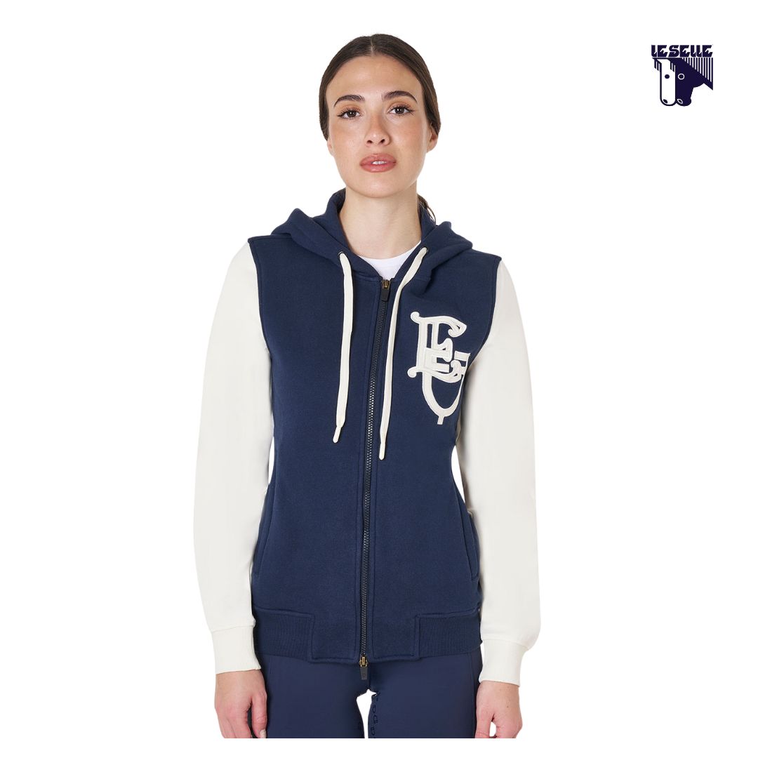 FELPA EQUESTRO BICOLOR - BLU