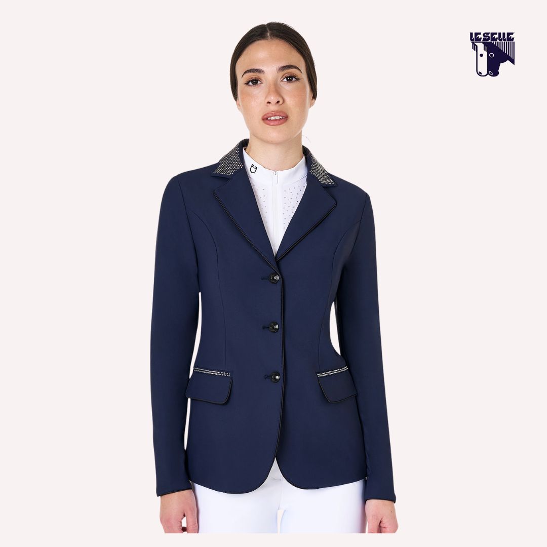 GIACCA EQUESTRO DA CONCORSO STRASS - BLU