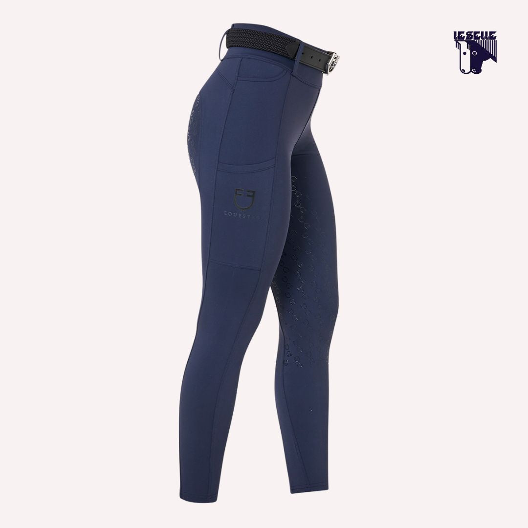 LEGGINGS EQUESTRO HYBRID - BLU