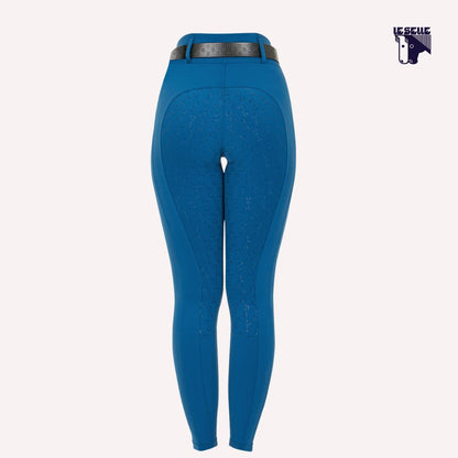 LEGGINGS EQUESTRO HYBRID - BLUE CORAL