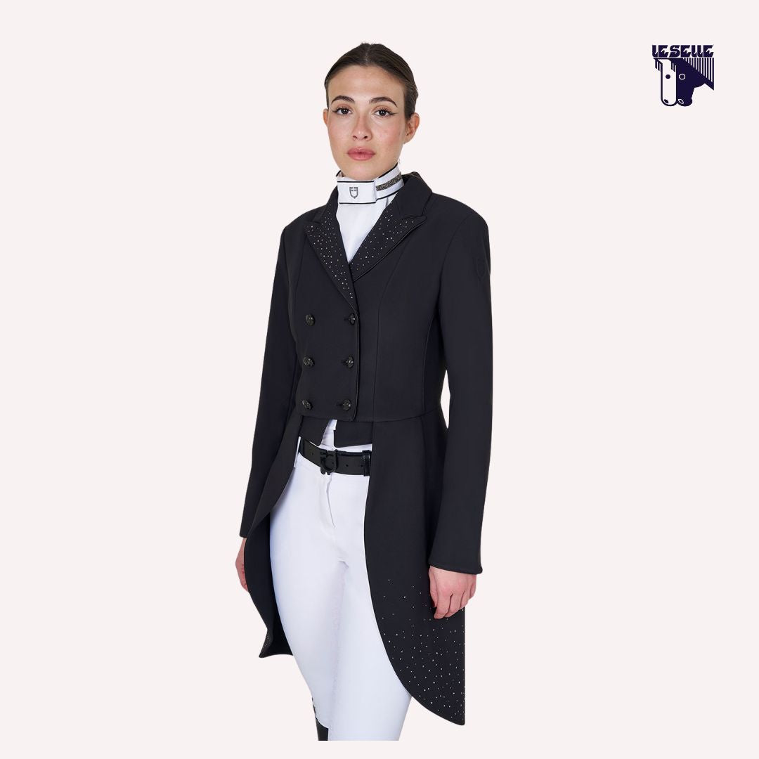 FRAC DONNA EQUESTRO CON STRASS - NERO