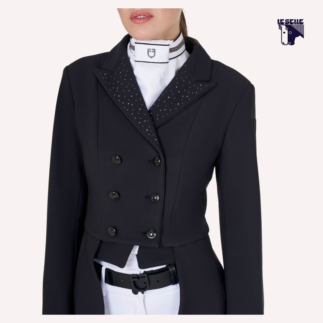 FRAC DONNA EQUESTRO CON STRASS - NERO