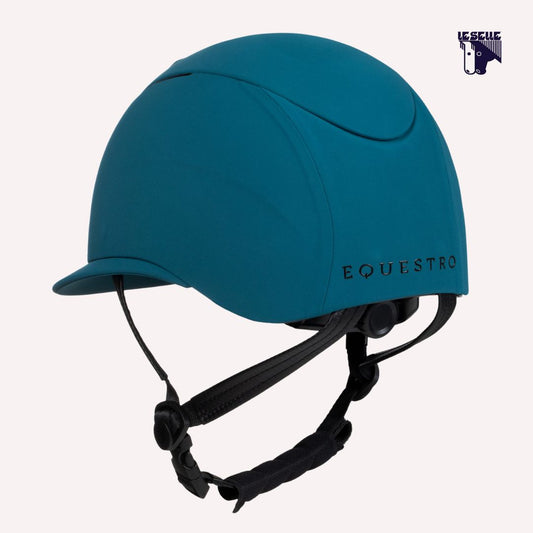 CAP EQUESTRO LOGO EMBOSSED LADY - PETROLIO
