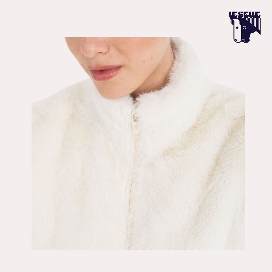 SMANICATO EQUESTRO FAUX FUR - ANTIQUE WHITE