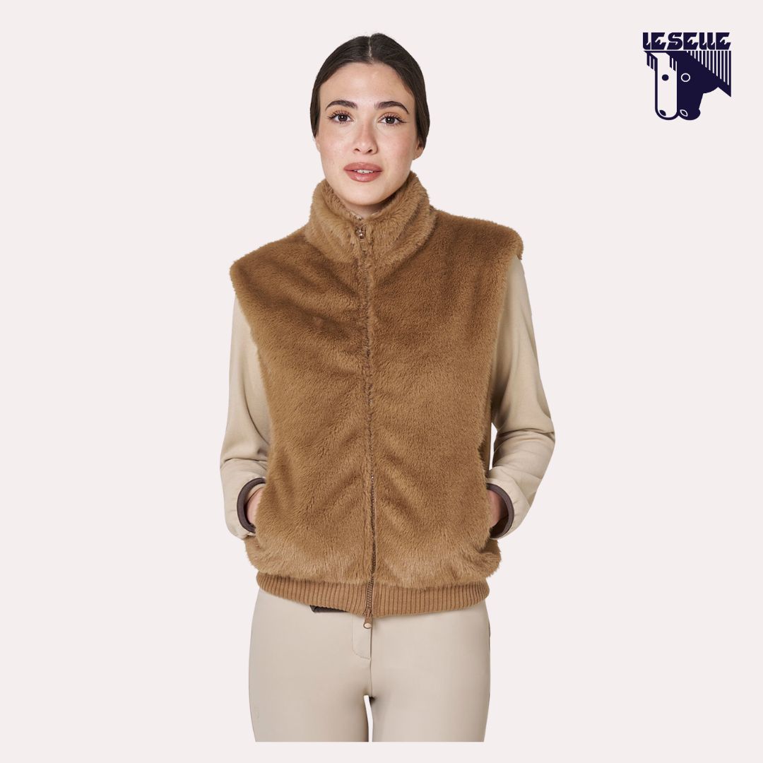 SMANICATO EQUESTRO FAUX FUR - TABACCO