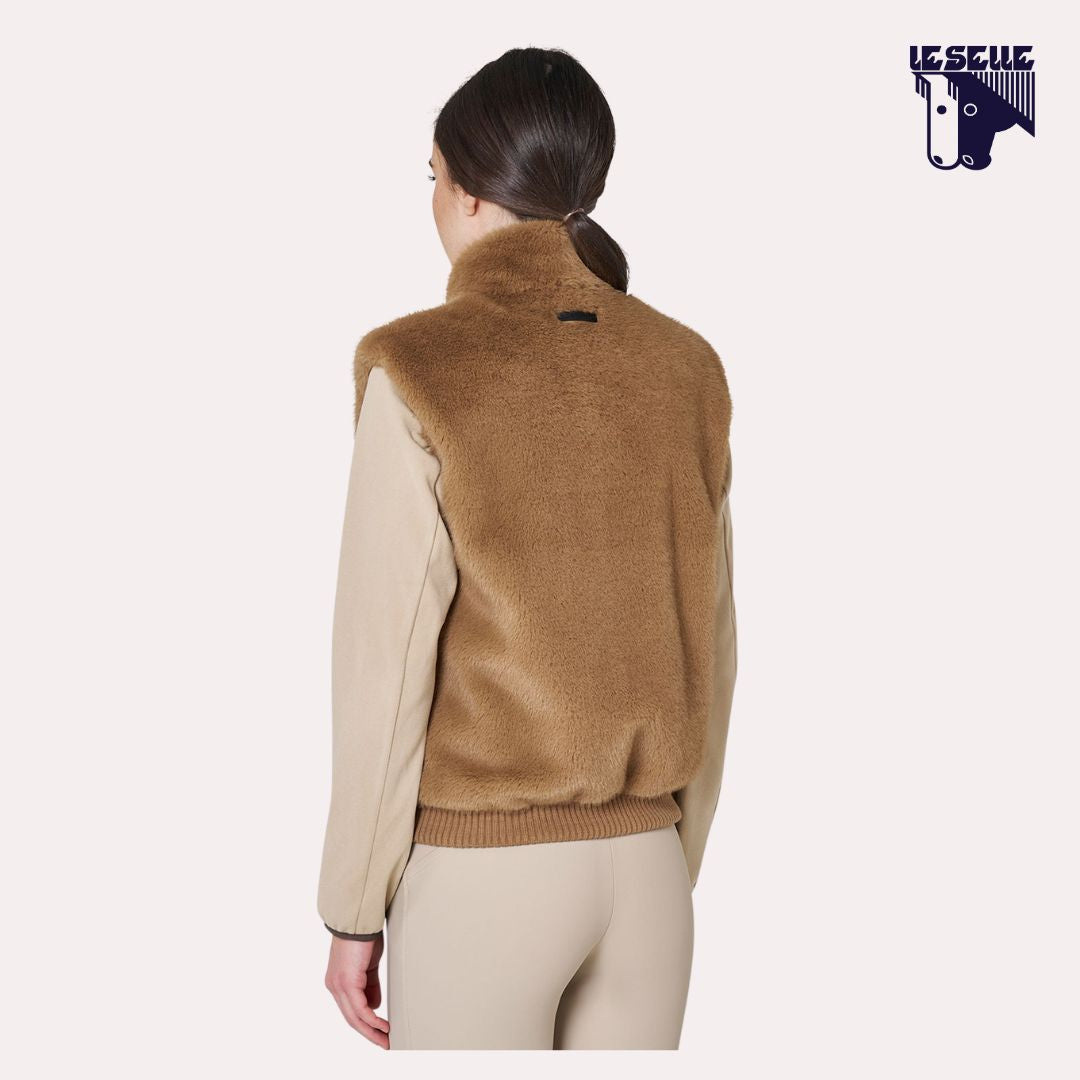 SMANICATO EQUESTRO FAUX FUR - TABACCO