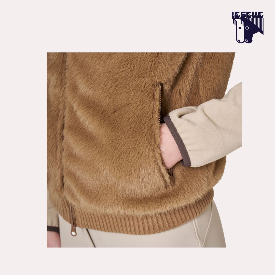 SMANICATO EQUESTRO FAUX FUR - TABACCO