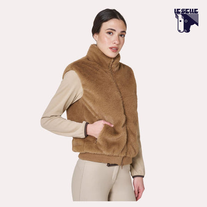 SMANICATO EQUESTRO FAUX FUR - TABACCO