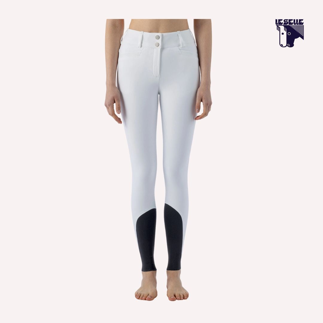 PANTALONI  CRYSTALEF EQUILINE - BIANCO