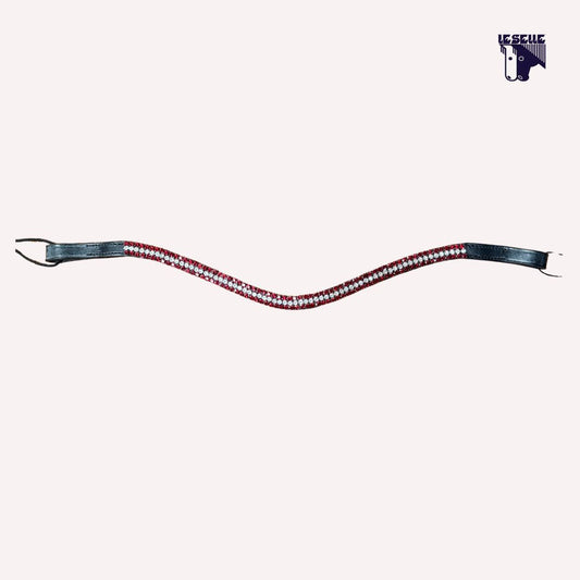 FRONTALINO SILVERLINE TACK - BIANCO E ROSSO
