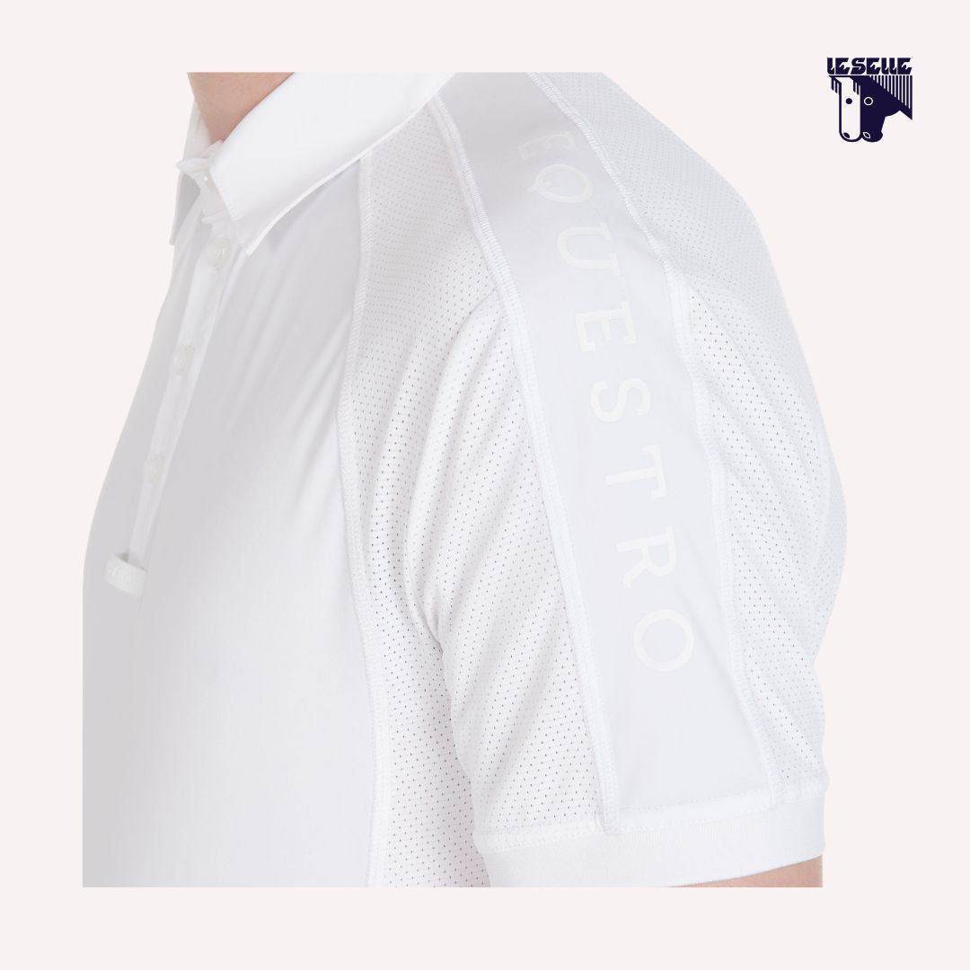 POLO SLIM FIT EQUESTRO - BIANCO