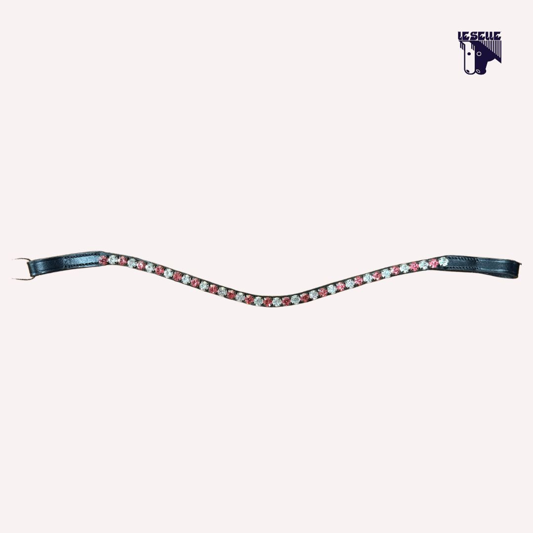 FRONTALINO SILVERLINE TACK - BIANCO/ROSA