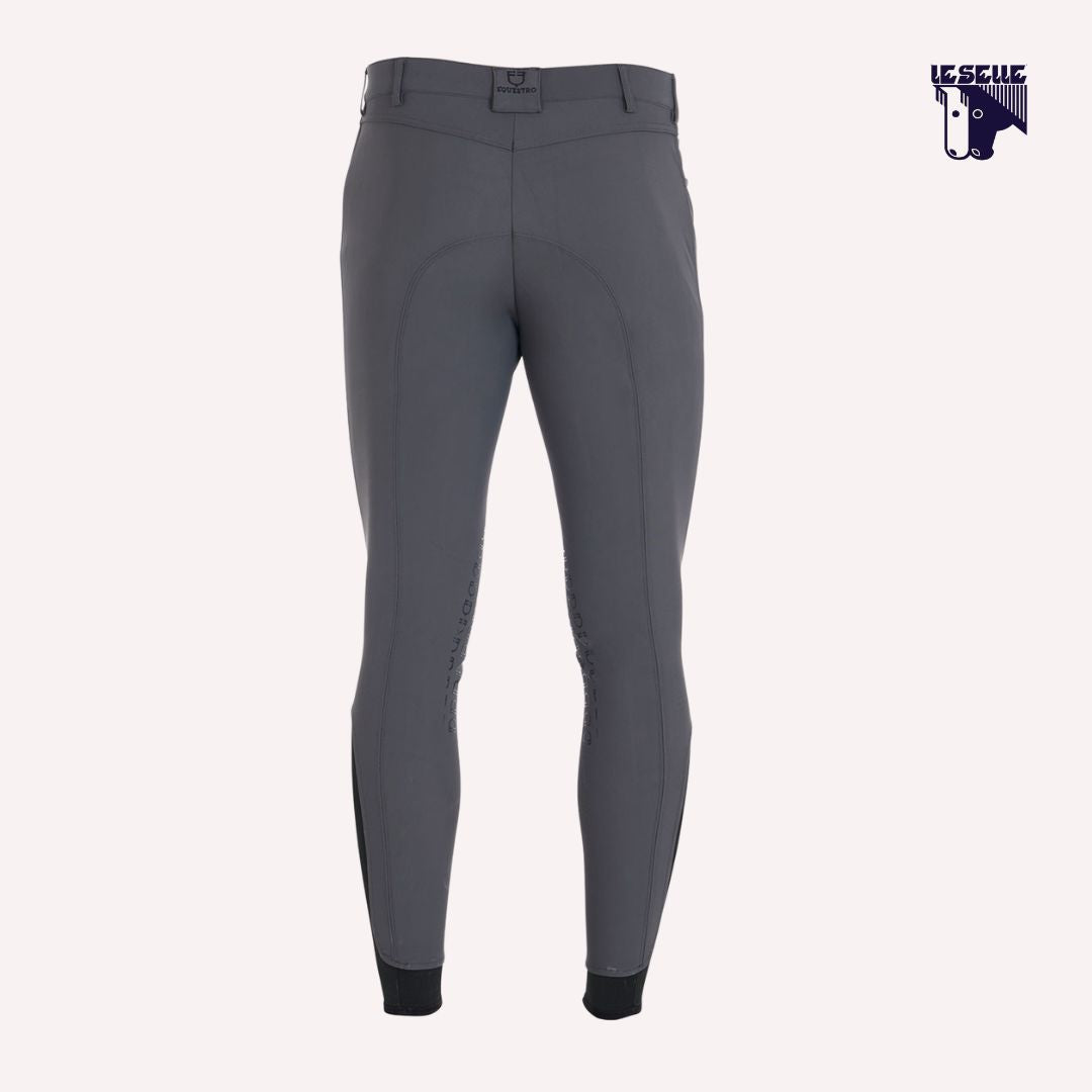 PANTALONI UOMO SLIM FIT CON GRIP AL GINOCCHIO EQUESTRO - GRIGIO