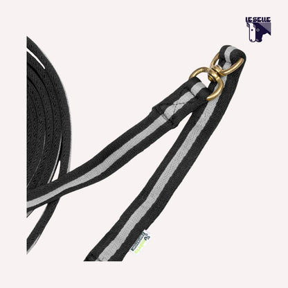 LONGIA IN COTONE IMBOTTITO (8MT) UMBRIA EQUITAZIONE - NERO/GRIGIO