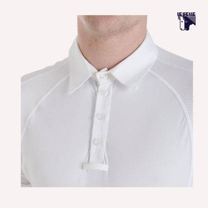 POLO SLIM FIT EQUESTRO - BIANCO