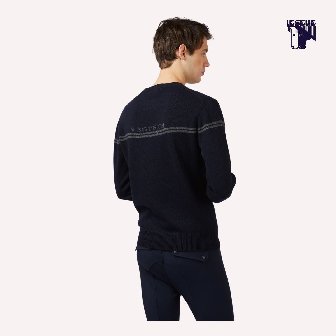 MAGLIONE BUCAREST GIROCOLLO DA UOMO VESTRUM - BLU