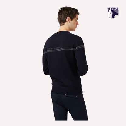 MAGLIONE BUCAREST GIROCOLLO DA UOMO VESTRUM - BLU