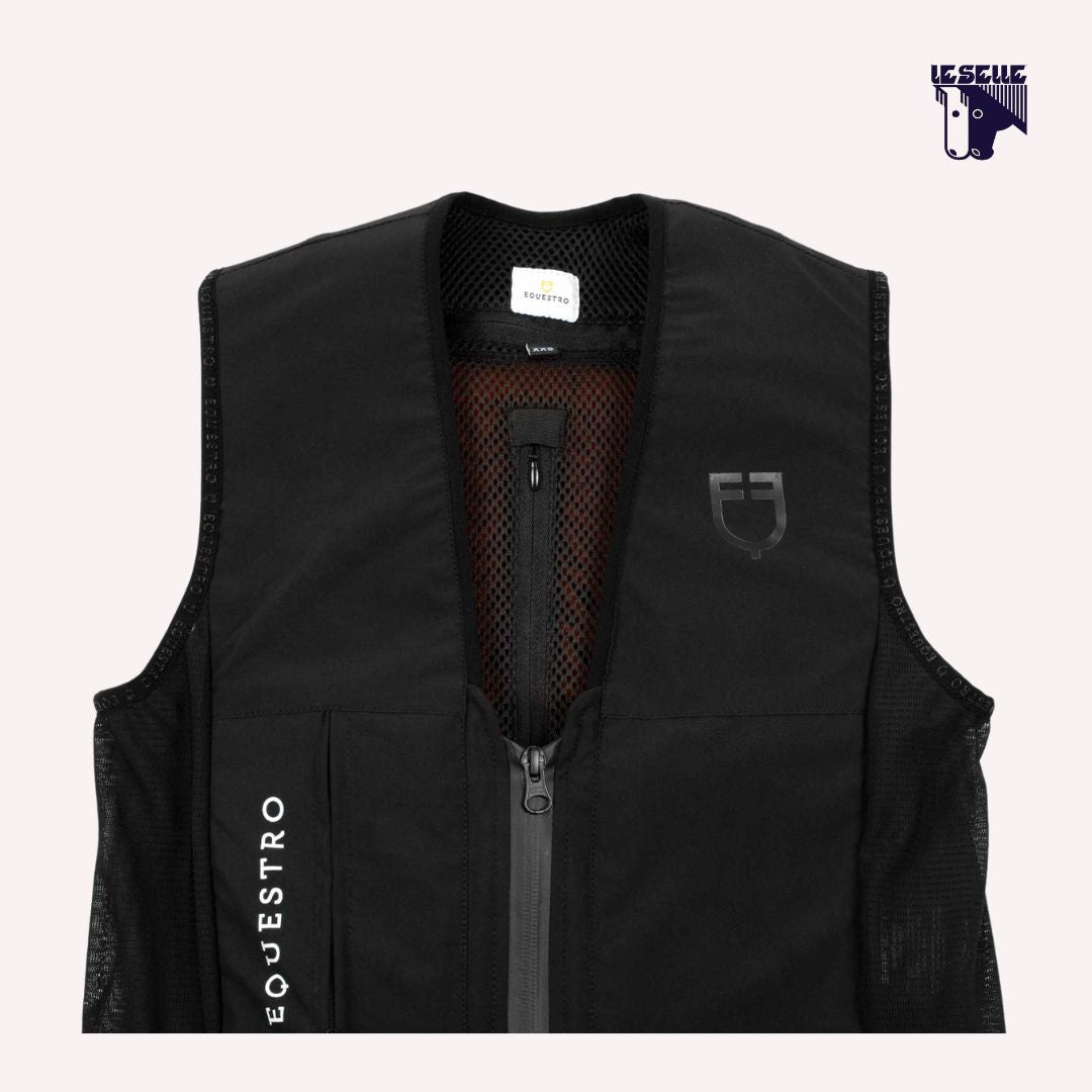 GILET AIRBAG CON PROTEZIONE POSTERIORE LIVELLO 2 EQUESTRO - NERO