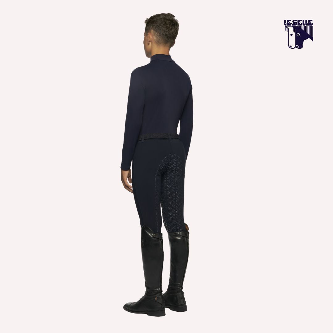 POLO TECNICA JERSEY FLEECE CAVALLERIA TOSCANA - BLU