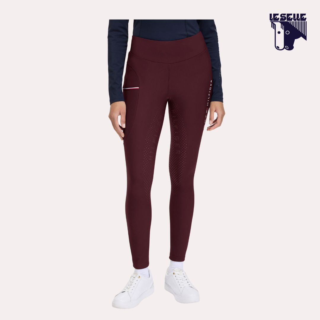 LEGGINGS INVERNALI TOMMY HILFIGER ELMIRA - DEEP BURGUNDY