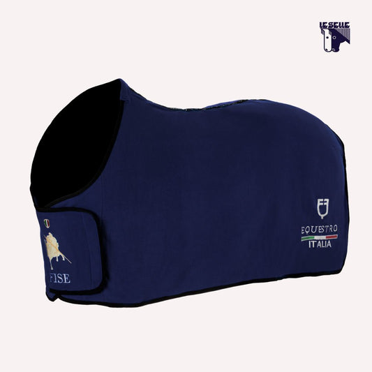 COPERTA IN PILE EQUESTRO X FISE - BLU