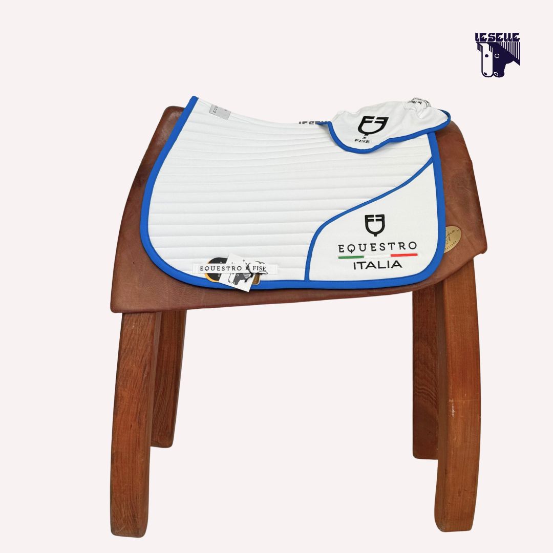 SOTTOSELLA E CUFFIETTA EQUESTRO X FISE PONY  - BIANCO