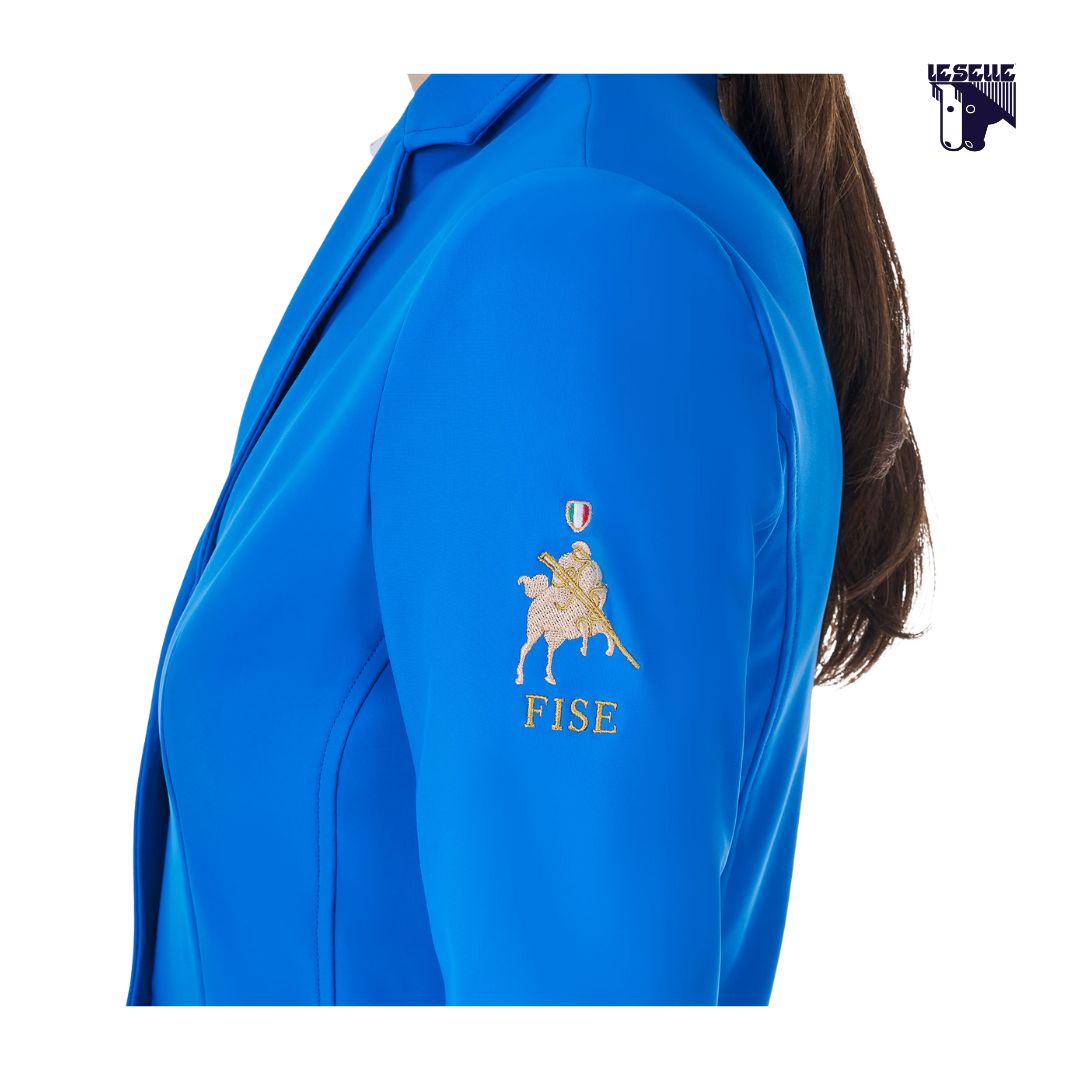 GIACCA DA CONCORSO EQUESTRO X FISE - AZZURRO SAVOIA