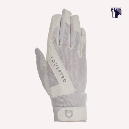 GUANTI UNISEX IN TESSUTO TECNICO EQUESTRO - BIANCO