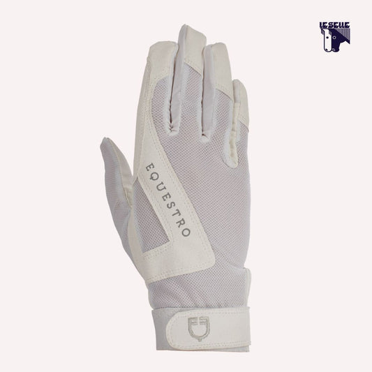 GUANTI UNISEX IN TESSUTO TECNICO EQUESTRO - BIANCO