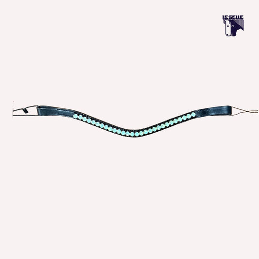 FRONTALINO SILVERLINE TACK PONY - VERDE ACQUA
