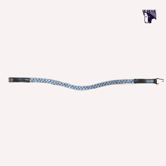 FRONTALINO SILVERLINE TACK - AZZURRO/BIANCO