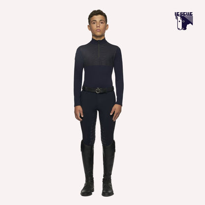 POLO TECNICA JERSEY FLEECE CAVALLERIA TOSCANA - BLU