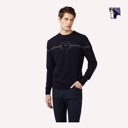 MAGLIONE BUCAREST GIROCOLLO DA UOMO VESTRUM - BLU
