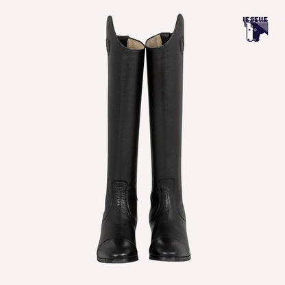 STIVALI UNISEX IN PELLE DI VITELLO ZIP POSTERIORE EQUESTRO - NERO