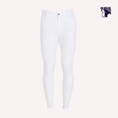 PANTALONI CASPAR LIGHT SLIM FIT EQUESTRO - BIANCO