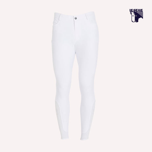 PANTALONI CASPAR LIGHT SLIM FIT EQUESTRO - BIANCO