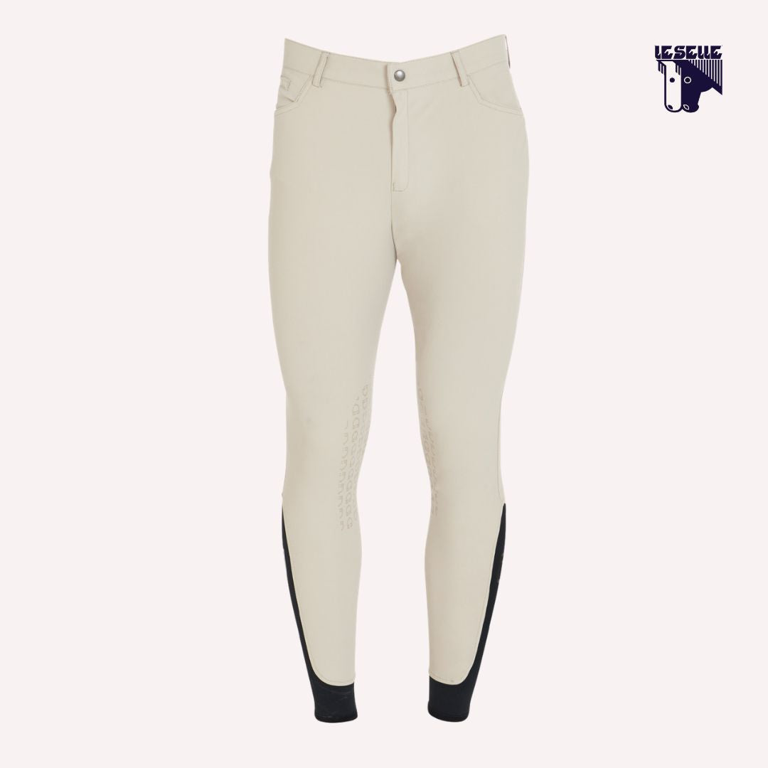 PANTALONI SLIM FIT IN TESSUTO TECNICO BIELASTICO EQUESTRO - BEIGE