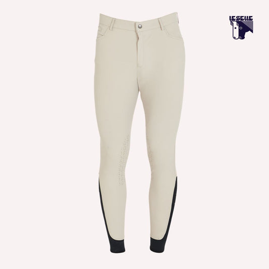 PANTALONI SLIM FIT IN TESSUTO TECNICO BIELASTICO EQUESTRO - BEIGE