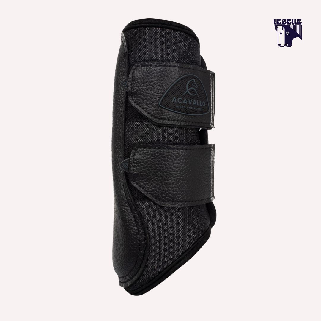 STINCHIERE ANTERIORI NEOPRENE TRAFORATO ACAVALLO - NERO