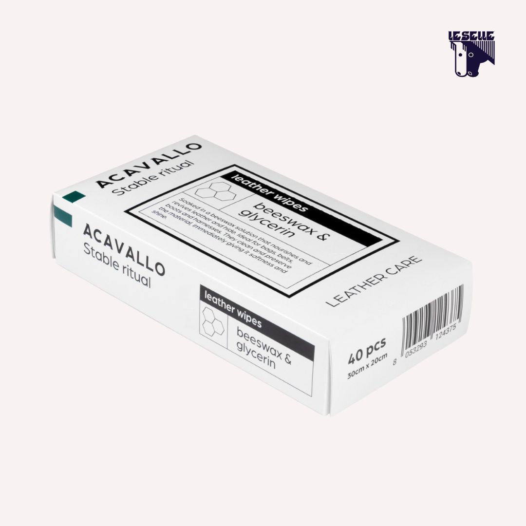 SALVIETTE PER CUOIO ALLA CERA D'API 40 PZ ACAVALLO