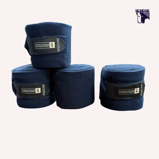 FASCE DA LAVORO IN PILE SET 4PZ EQUILINE - BLU