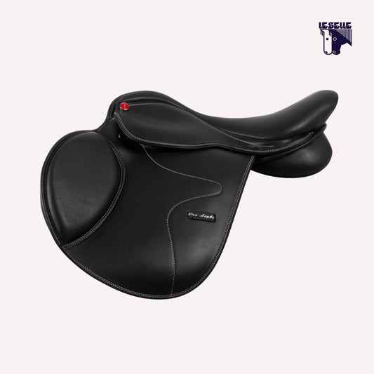 SELLA SALTO ROMA IN PU-LEATHER UMBRIA EQUITAZIONE - NERO